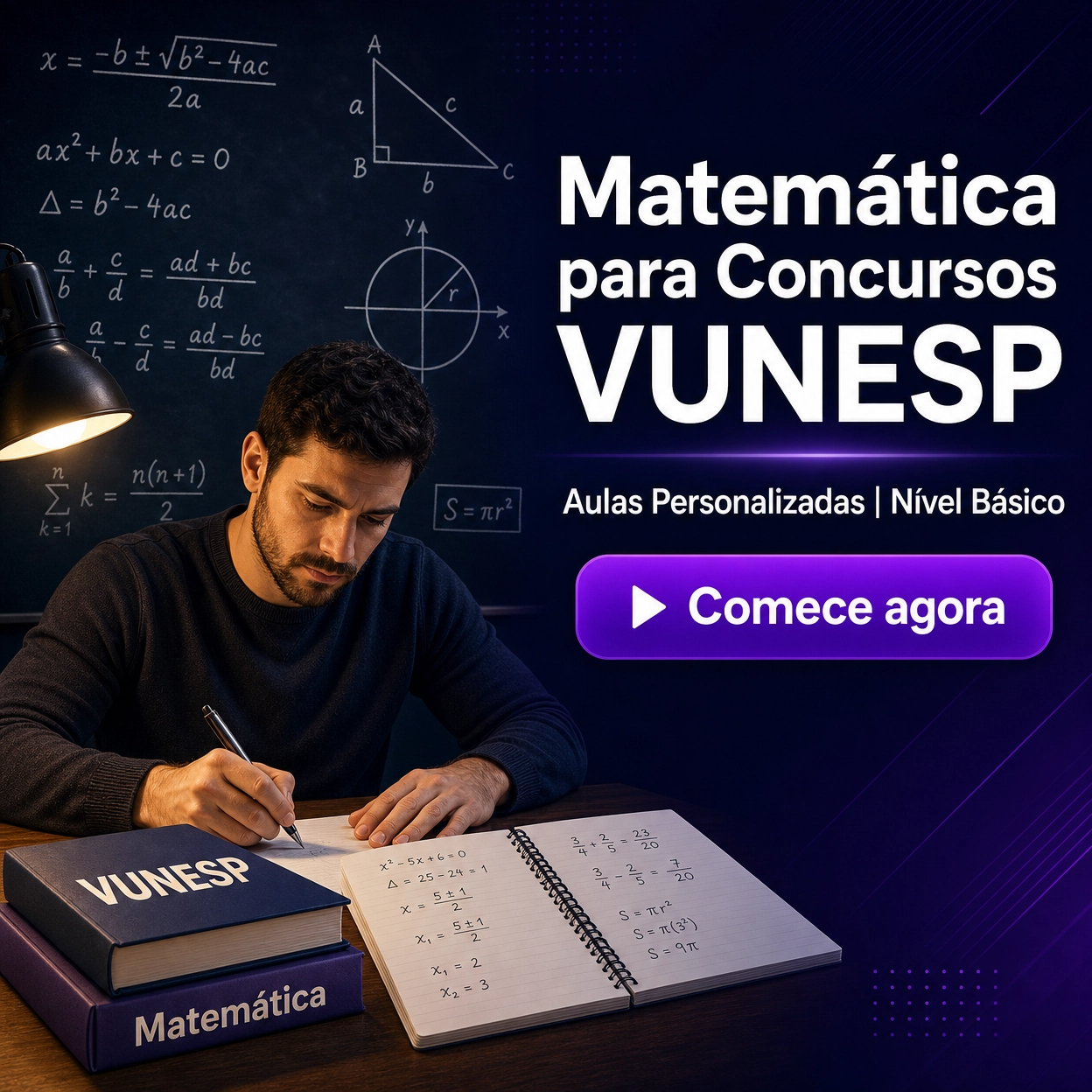 Aulas de Matemática para Concursos VUNESP